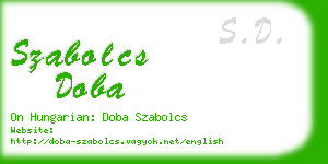 szabolcs doba business card